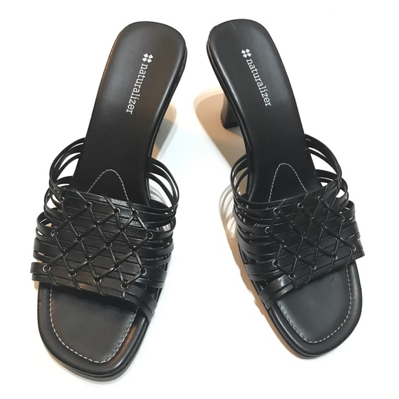 NATURALIZER | Strappy Black Heel Sandals -- 8.5 - Picture 2 of 8